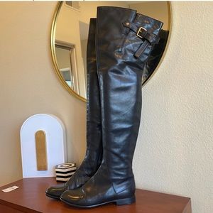 💜Reposh - Louis Vuitton Thigh High over knee heeled boots. Leather like …